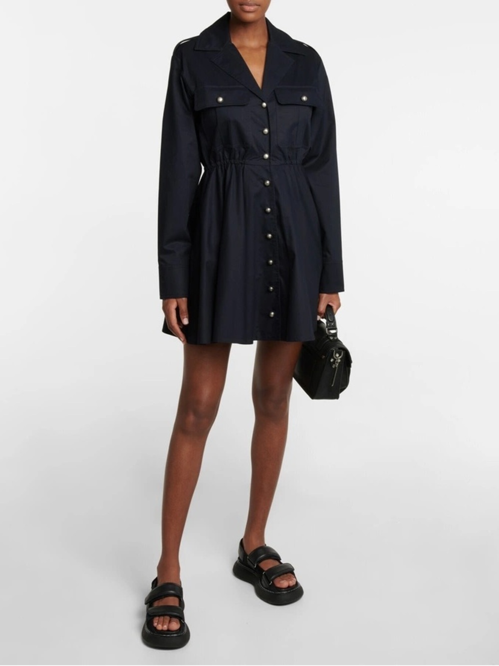Max Mara Sportmax Loris Cotton Shirt Trench Dress